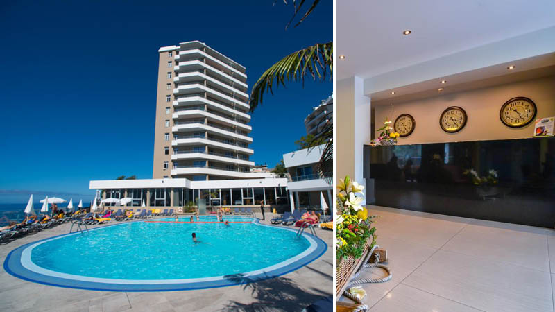 Hotel Duas Torres pool og reception